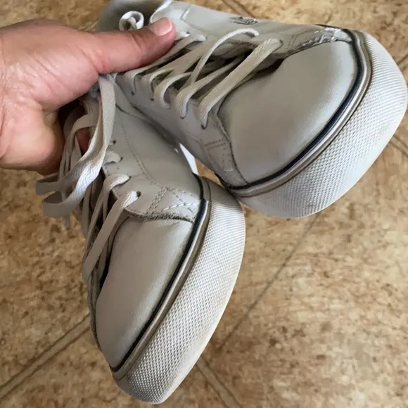lacoste sport flat sneakers white  leather