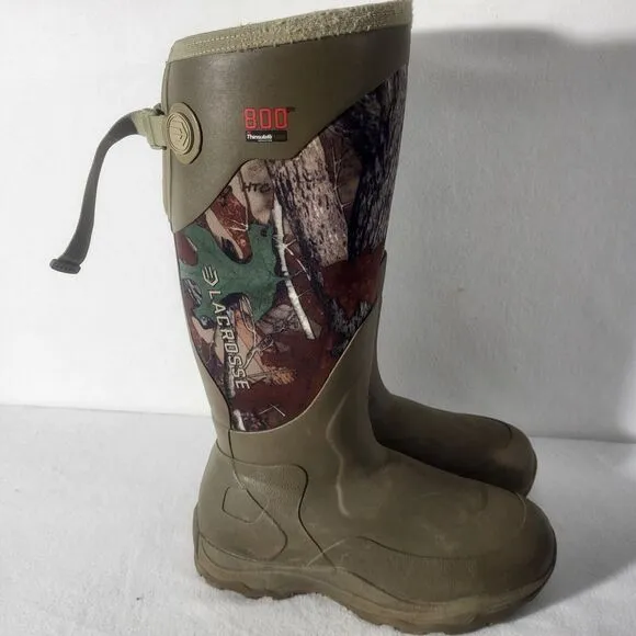 LaCrosse Alpha Agility 17&quot; WP 800 Gram Camo Mens Tall Hunting Boot Sz 9