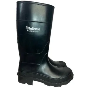 LaCrosse Black Rubber Rain Work Boots, Made in the USA, Men’s Size 9
