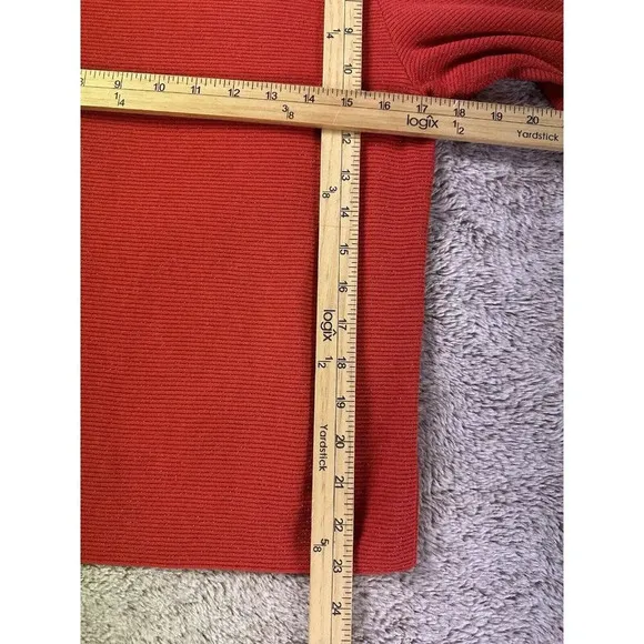 Lafayette 148 metallic boatneck sweater top red Size XS