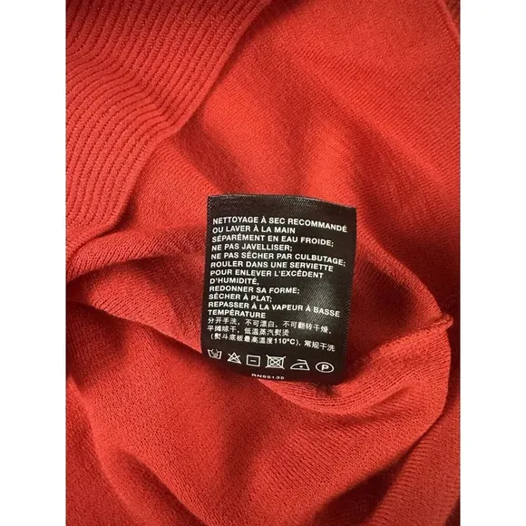 Lafayette 148 metallic boatneck sweater top red Size XS