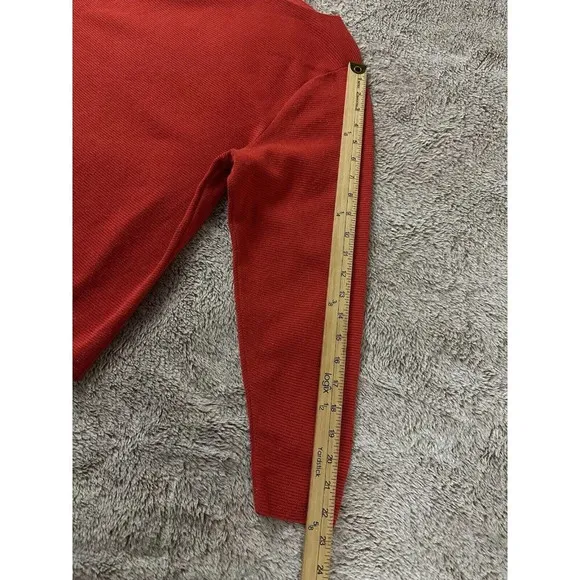 Lafayette 148 metallic boatneck sweater top red Size XS
