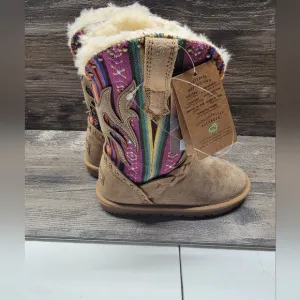 Lamo Little &amp; Big Girls Wrangler Flat Heel Winter Boots - BROWN MULTI 11 MEDIUM