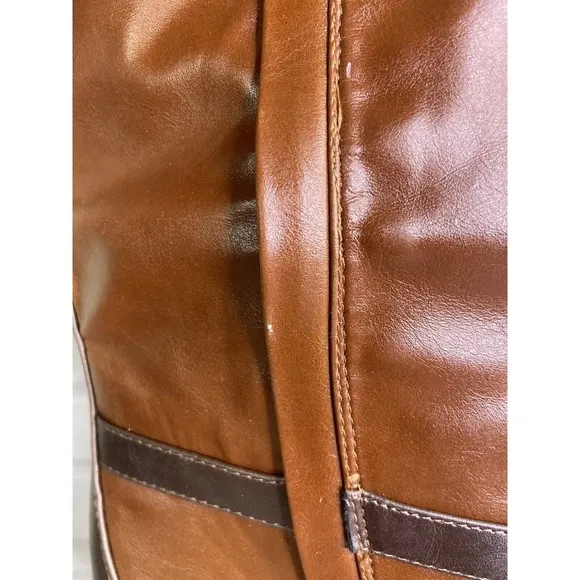 Lane Bryant Tanning Tan Brown Faux Leather Tall High Heel Riding Boots Womens 11