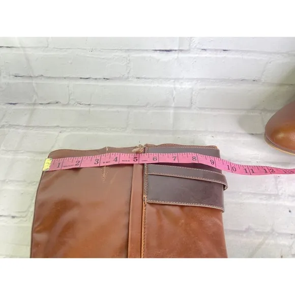 Lane Bryant Tanning Tan Brown Faux Leather Tall High Heel Riding Boots Womens 11