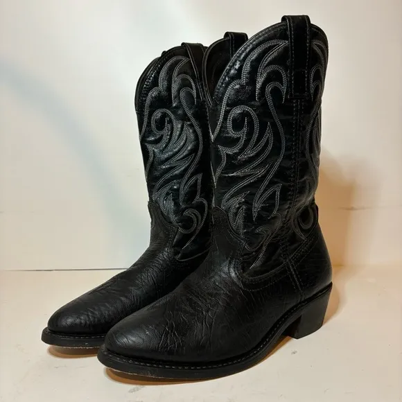 LAREDO (28-1820) BLACK / COWBOY BOOTS - MENS SIZE 7 D Men’s Work Wear