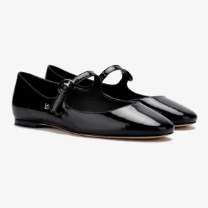 Larroudè - Blair Ballet Flat In Black Patent