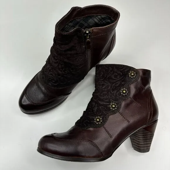 L'Artiste by Spring Step Women's Brown Belgard Leather Victorian Boot EU 37