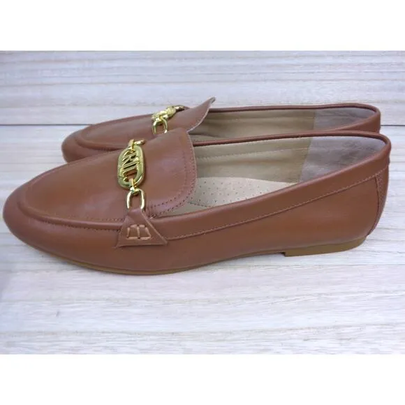 Lauren Ralph Lauren Averi Flat Leather Slip On Loafers Shoes Womens Size 7.5‎