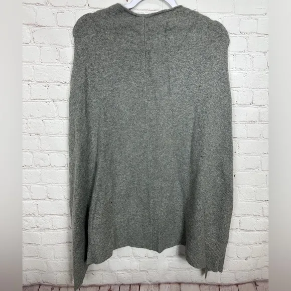 Lauren‎ Ralph Lauren Lambswool blend Poncho Sweater Cape gray Womens One Size
