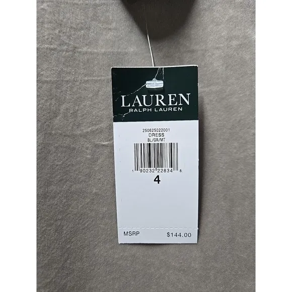 Lauren Ralph Lauren size 4 black and white dress NWT