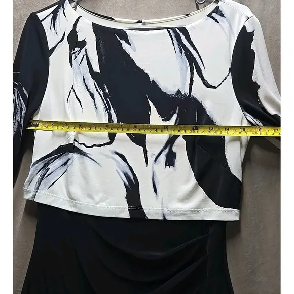 Lauren Ralph Lauren size 4 black and white dress NWT