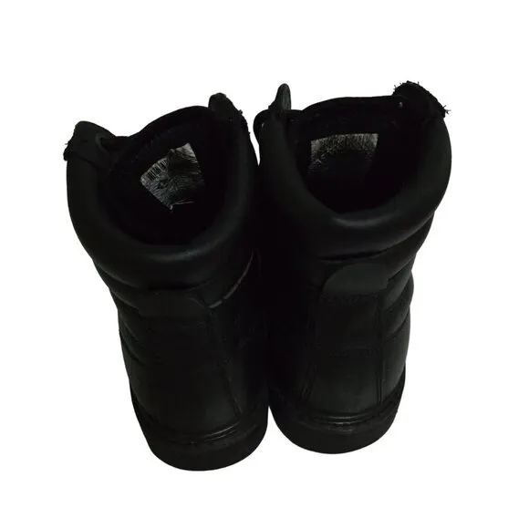 Lehigh Black Leather Unisex Steel Toe Work Boots Size 9.5/11.5