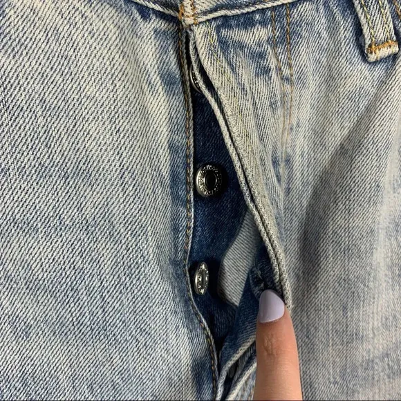 Levi’s 501 Light Wash Distressed High Rise Skater Jeans
