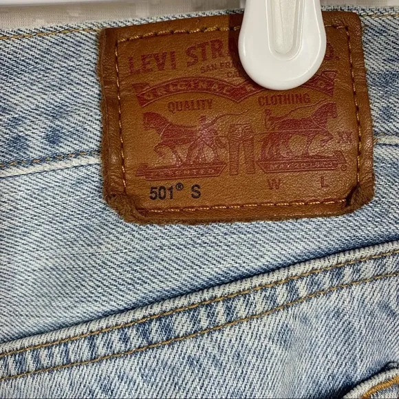 Levi’s 501 Light Wash Distressed High Rise Skater Jeans