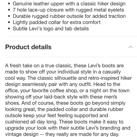 LEVIS DALESIDE BOOTS