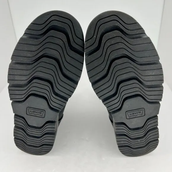 Levi's Mens 51061901A1 Black Dean Moc Toe Lace Up Ankle Rugged Size 10.5 Boots