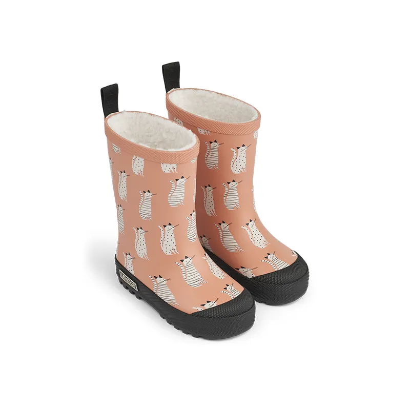 Liewood Thermal rain boots 'Mason' Cat/Tuscany Rose