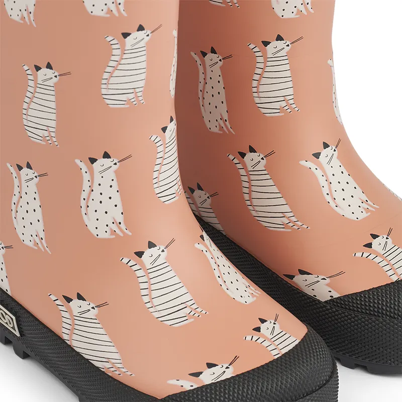 Liewood Thermal rain boots 'Mason' Cat/Tuscany Rose