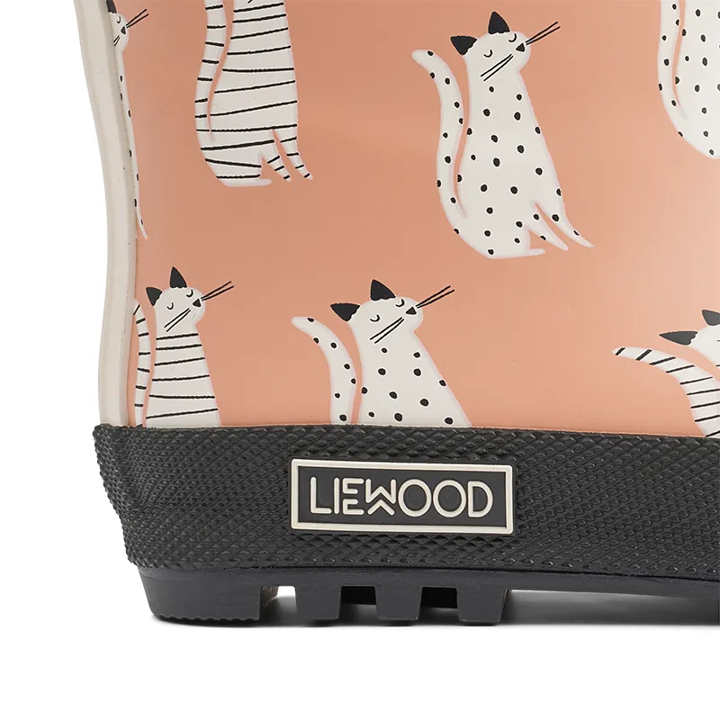 Liewood Thermal rain boots 'Mason' Cat/Tuscany Rose