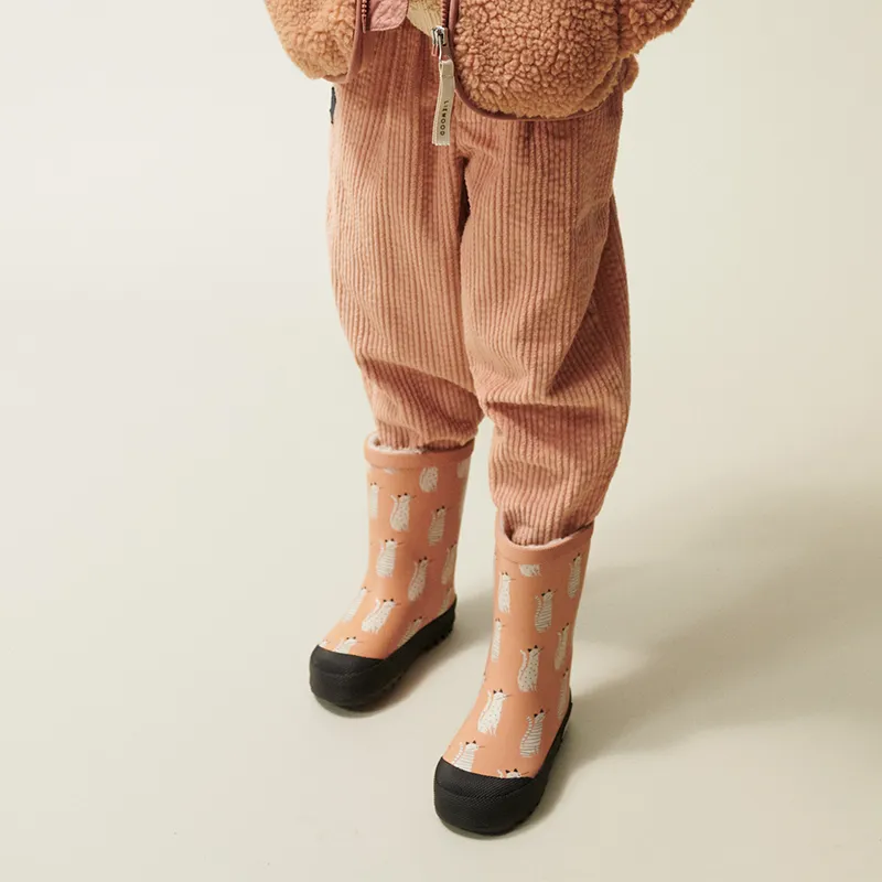 Liewood Thermal rain boots 'Mason' Cat/Tuscany Rose