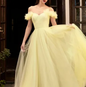 Lilac or blue off the shoulder floor length ball gown