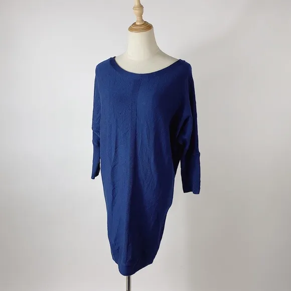 LILLY PULITZER Merino Wool Bloomfield Sweater Dress Navy XS