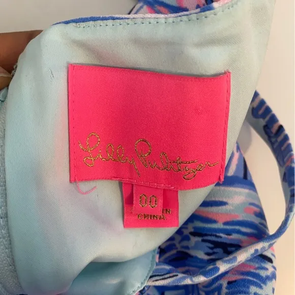 Lilly Pulitzer Sahar Whisper Blue Yeah Buoy Nautical Boat Romper Sz 00