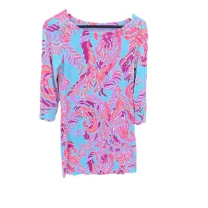 Lilly Pulitzer Size Small UPF 50  Sophie dress Pink Gold Button