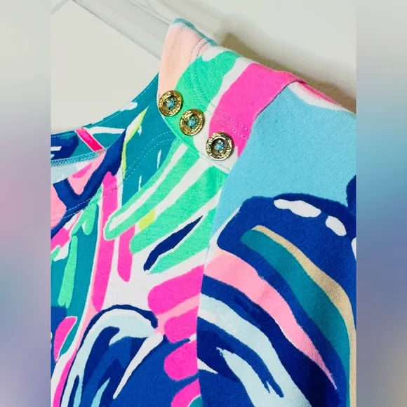 Lilly Pulitzer Sophie Exotic Garden Floral Tropical Print Knit Dress Size S