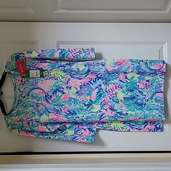 Lilly Pulitzer UPF 50  Sophie Dress Multi Mermaids Cove