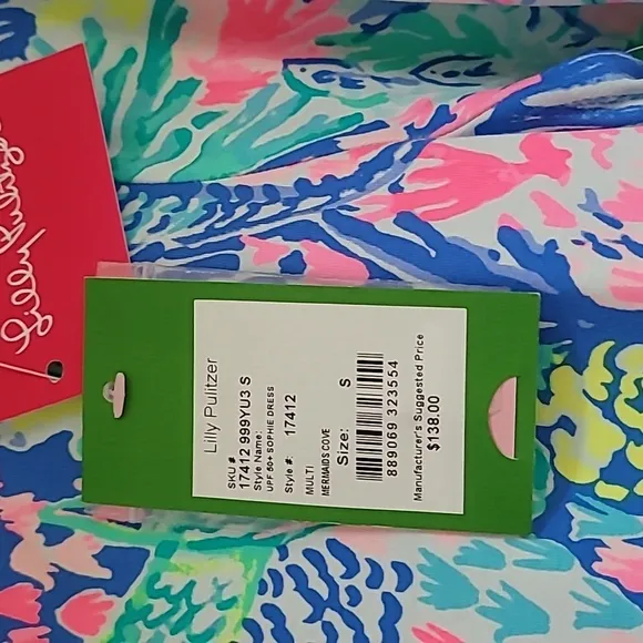 Lilly Pulitzer UPF 50  Sophie Dress Multi Mermaids Cove