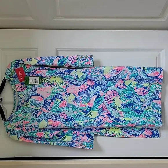 Lilly Pulitzer UPF 50  Sophie Dress Multi Mermaids Cove