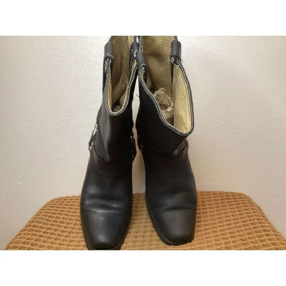 LINEA DE‎ ORO Quality Harness Mens US 7 Leather Western Work Riding Biker Boots
