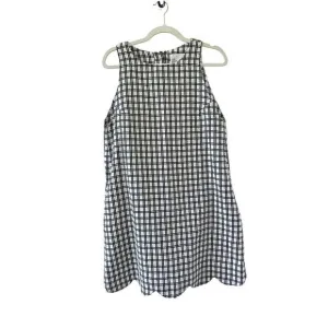 Lisa Marie Fernandez Check Boucle Cotton Scallop Shift Mini Dress Women’s Size M
