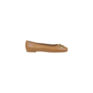 Liu Jo Beige Leather Flat Women's Shoe