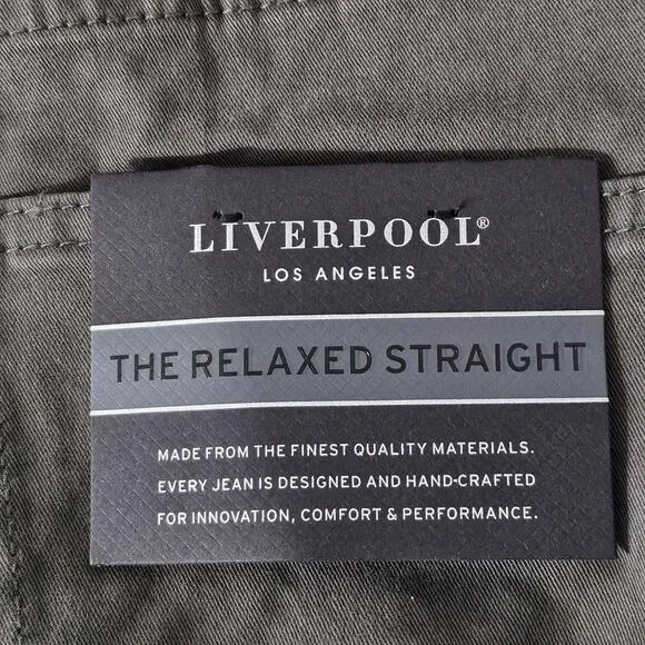 Liverpool Los Angeles Deep Earth Relaxed Straight Jeans Size 29