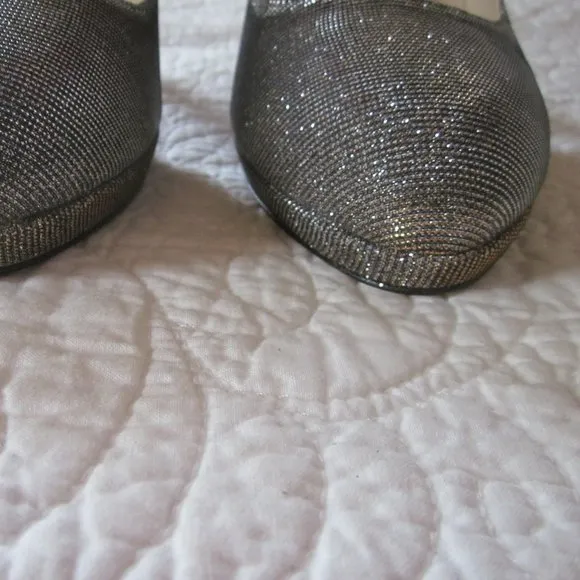L.K. Bennett Heels 41 US 10 Metallic Silver/Gold