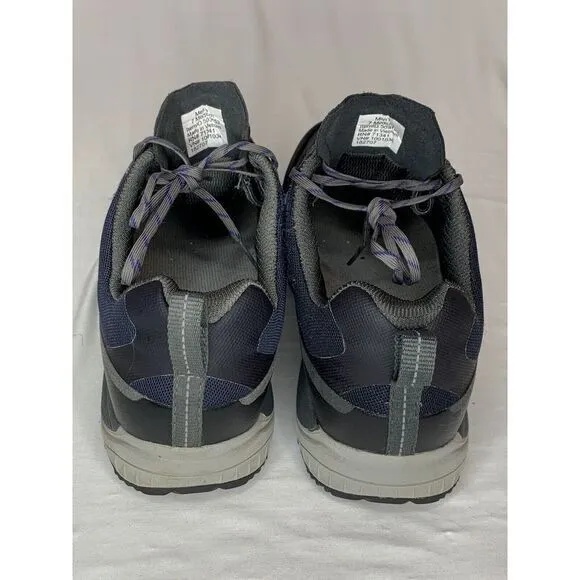 LL Bean Men's 7 M North Peak Trail Tek 2.5 Blue Black Mesh‎ WP Hiking Shoes