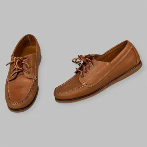 LL Bean Signature Leather Boat Shoes Men’s Size 9.5 D casual Made El Salvador