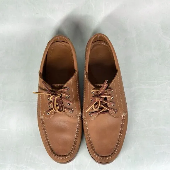 LL Bean Signature Leather Boat Shoes Men’s Size 9.5 D casual Made El Salvador
