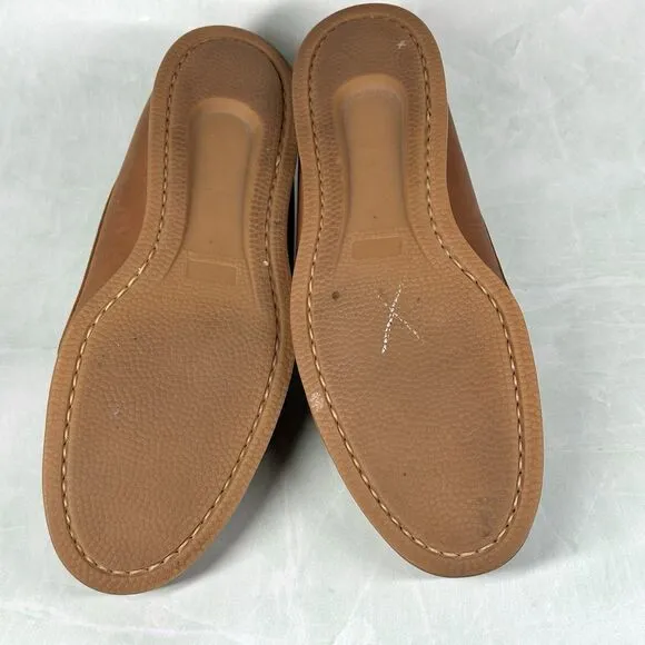 LL Bean Signature Leather Boat Shoes Men’s Size 9.5 D casual Made El Salvador