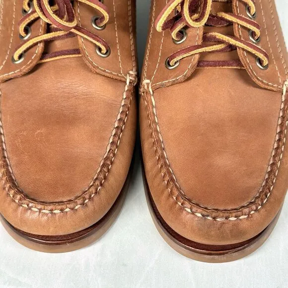 LL Bean Signature Leather Boat Shoes Men’s Size 9.5 D casual Made El Salvador