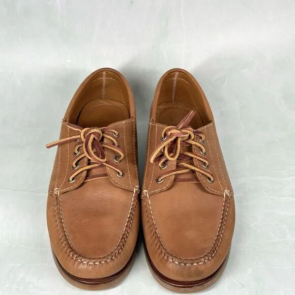 LL Bean Signature Leather Boat Shoes Men’s Size 9.5 D casual Made El Salvador