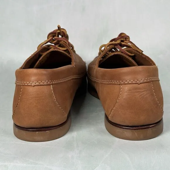 LL Bean Signature Leather Boat Shoes Men’s Size 9.5 D casual Made El Salvador
