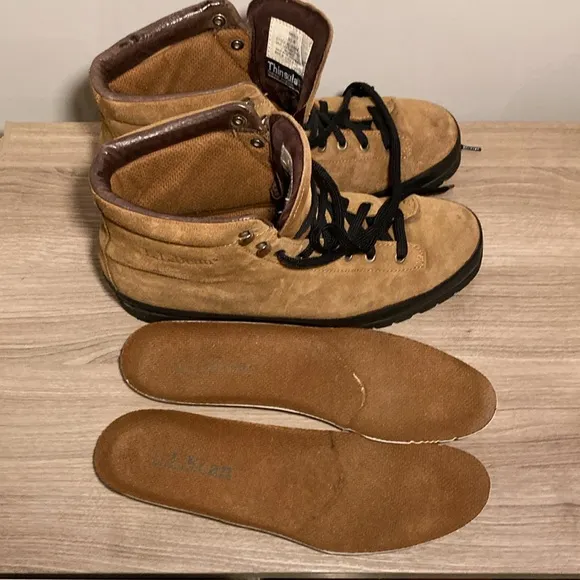 L.LBean split leather thinsulate boots 9,5