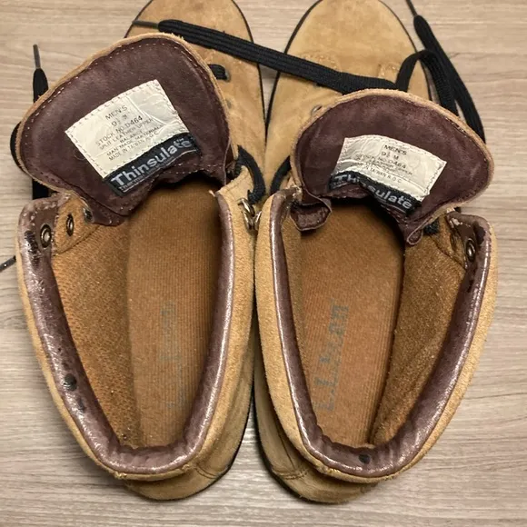L.LBean split leather thinsulate boots 9,5