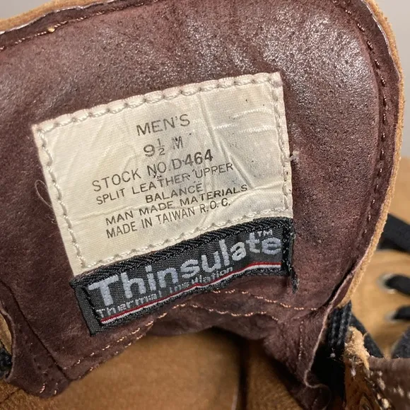 L.LBean split leather thinsulate boots 9,5
