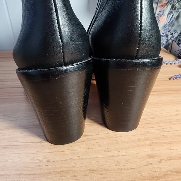 Loeffler Randall Black Leather Ankle Boots Size 10 B