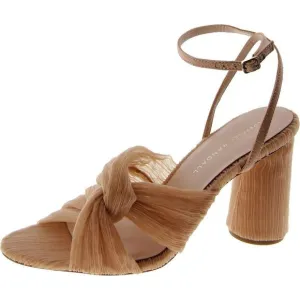 Loeffler Randall Womens Reed Tan Leather Adjustable Pumps Heels Shoes NWOB